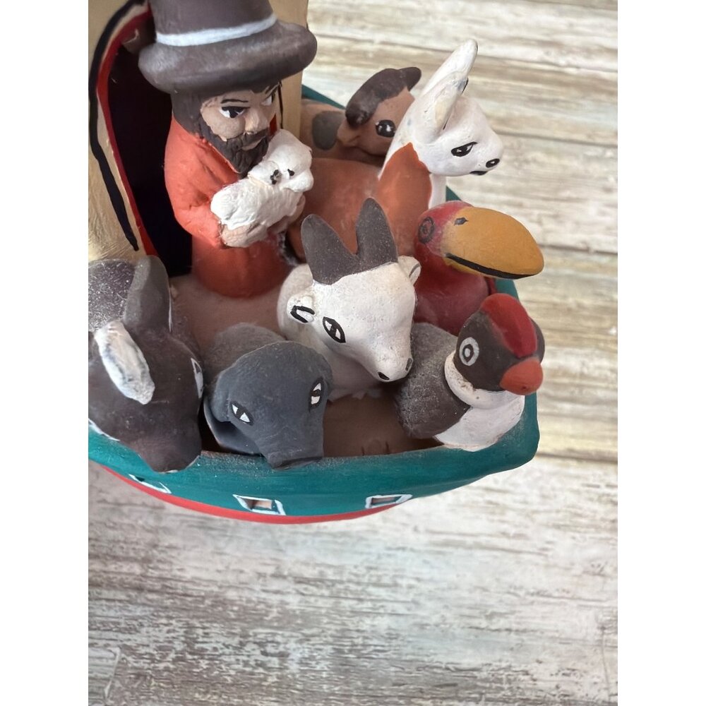 Vintage Hand Painted Folk Art Noah’s Ark Figurine 5.5" H - Picture 7 of 12